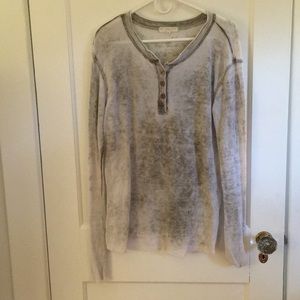 Green and white Henley